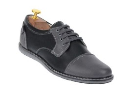Marimea 39 Pantofi sport barbati din piele naturala GRI - L338NGRI